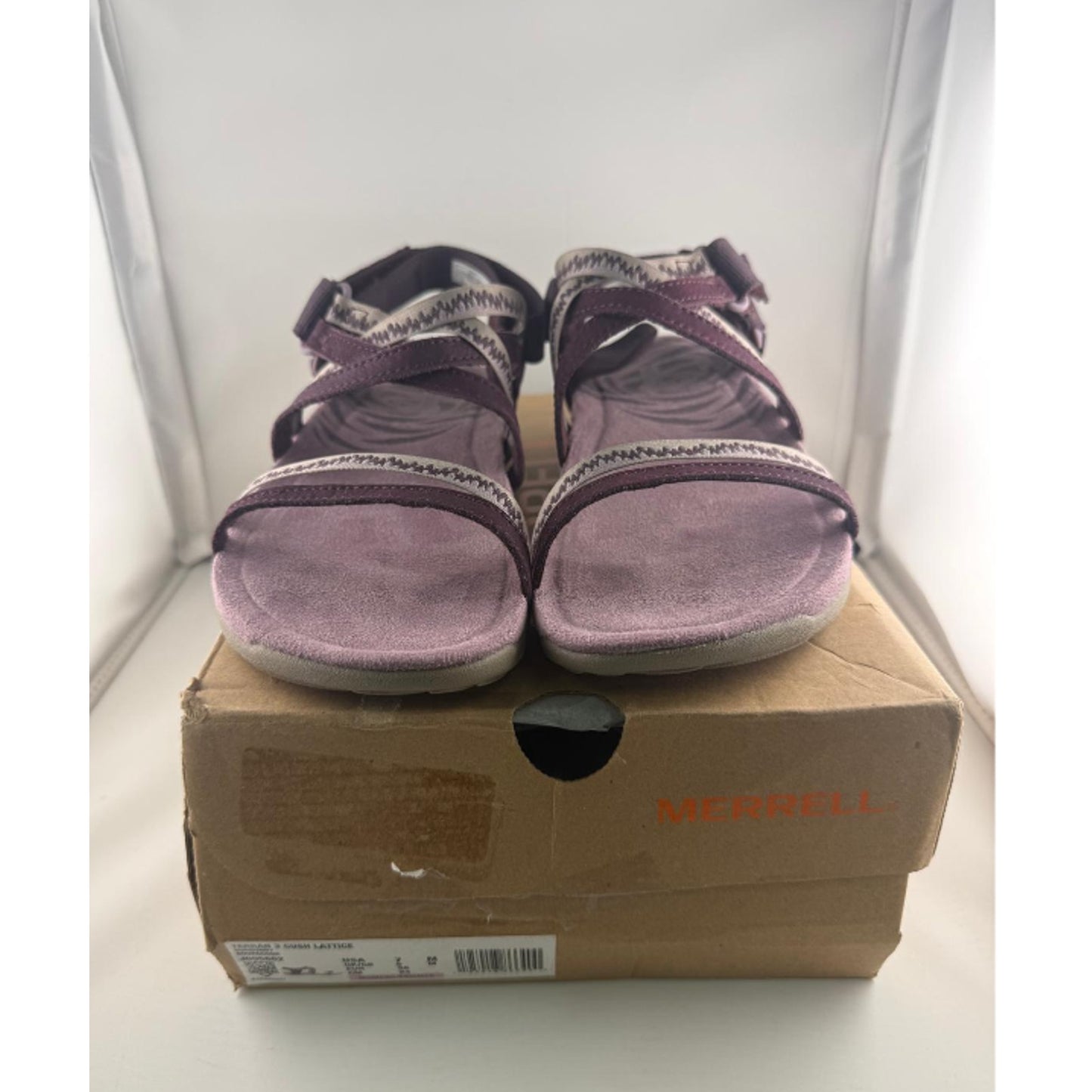 Merrell Terran 3 Cush Lattice Sandal Burgundy J005662 Women's Size 7 Medium
