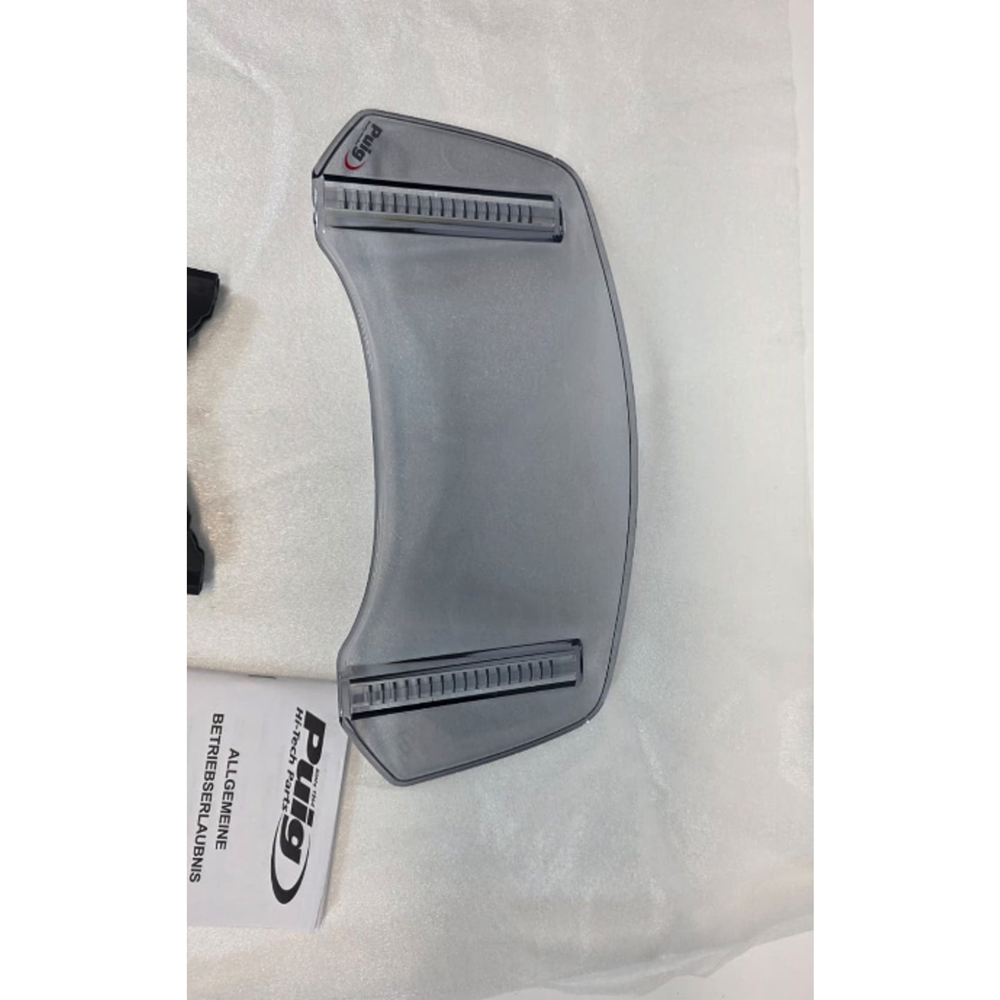 Puig 2.0 Multi-Adjustable Windscreen Visor - Clear, Clip-On Style / 300mm x