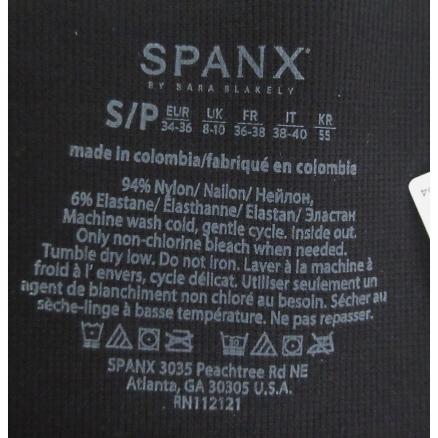 Spanx Look at Me Now Seamless Leggings Very Black Sz SMALL 2/4 FL3515