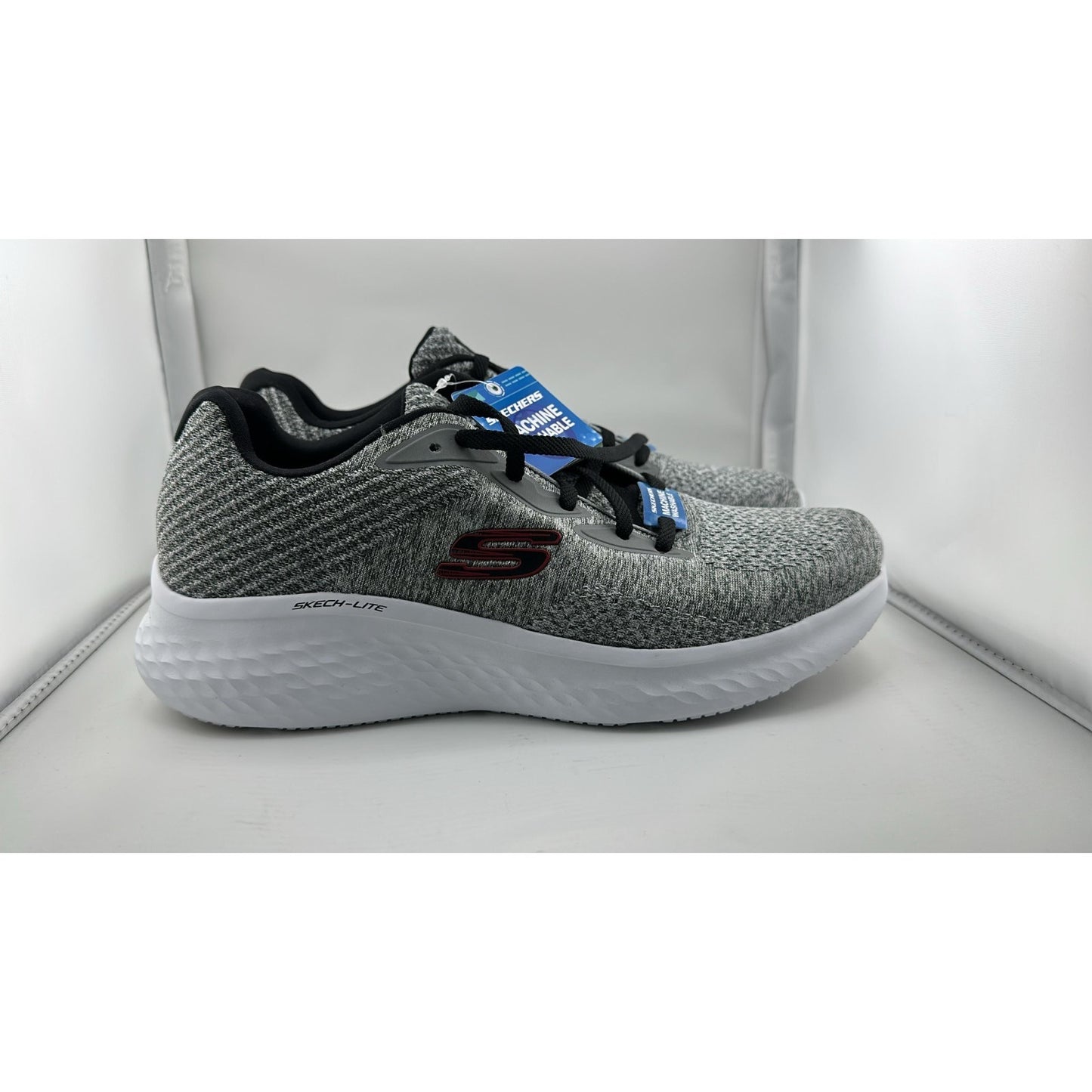Skechers Sketch-Lite Pro-FAREGROVE Gray/Red Sneakers (232598/GYRD) Men’s Size 10