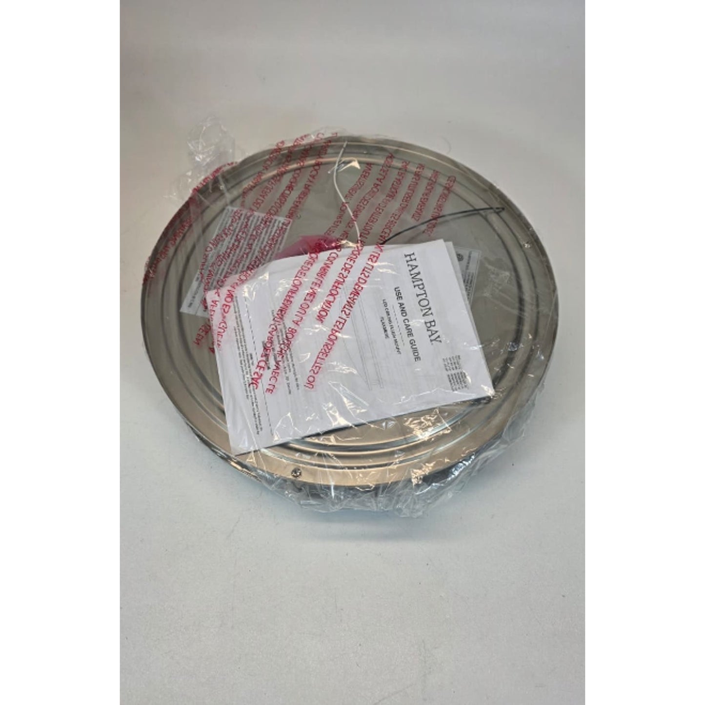 Hampton Bay 14 in. Brushed Nickel Dimmable 20-Watt LED Flush Mount Ceiling Light