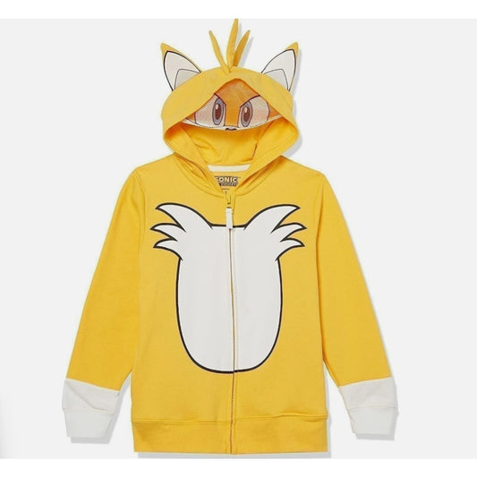 SEGA Sonic The Hedgehog Tails Costume Zip Up Fleece Hoodie-Boys 8 M