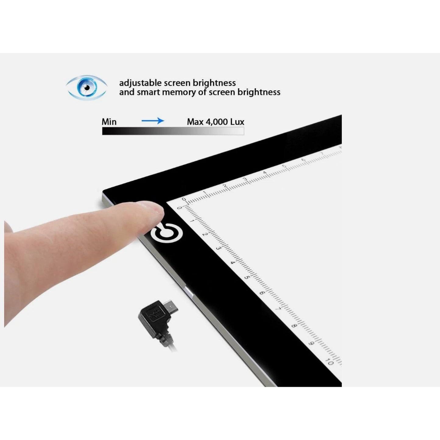 Litenergy A4 LED Copy Board Light Tracing Box, Ultra-Thin Adjustable USB Power A
