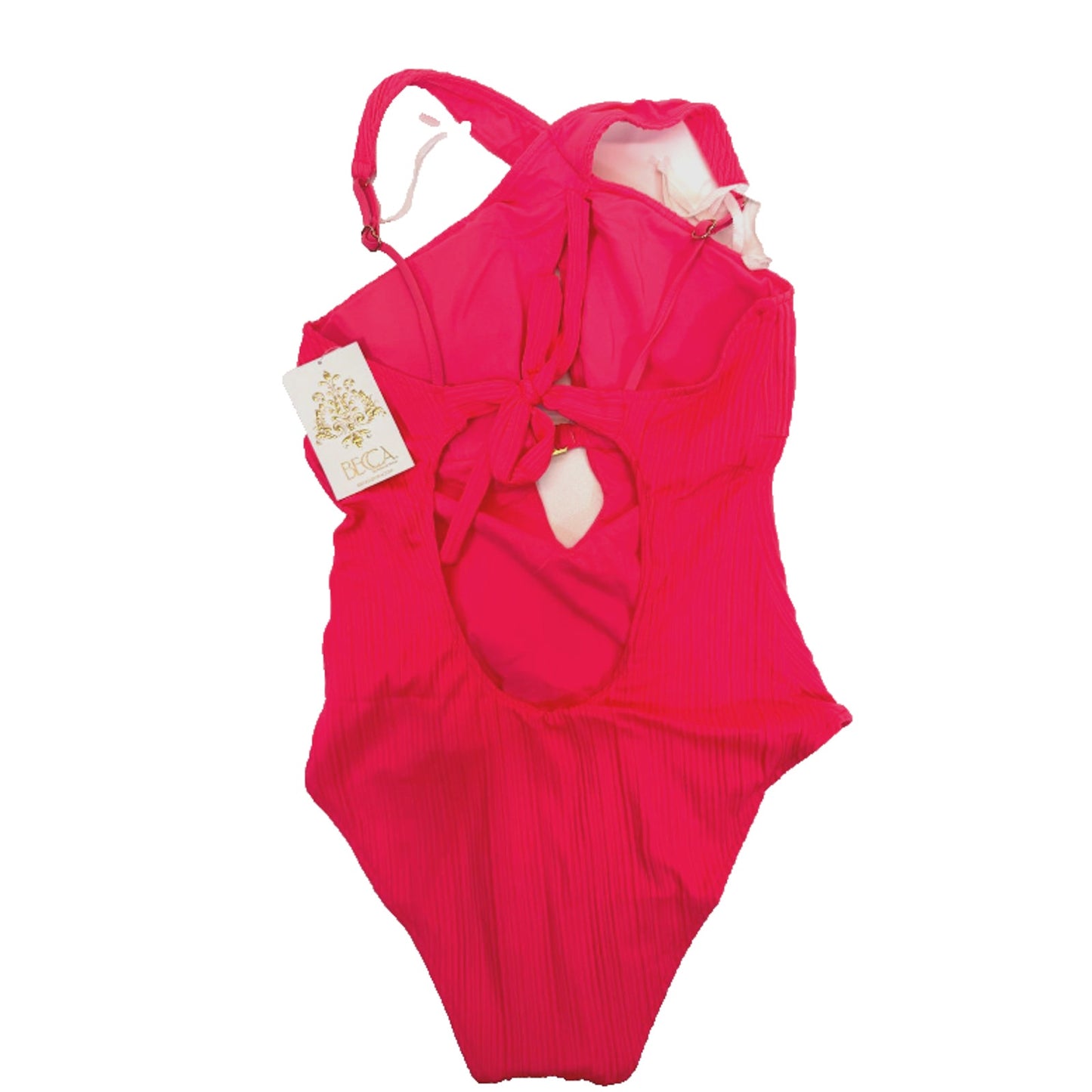 BECCA by Rebecca Virtue Womens Moon Ridge High-Neck One-Piece M Pink