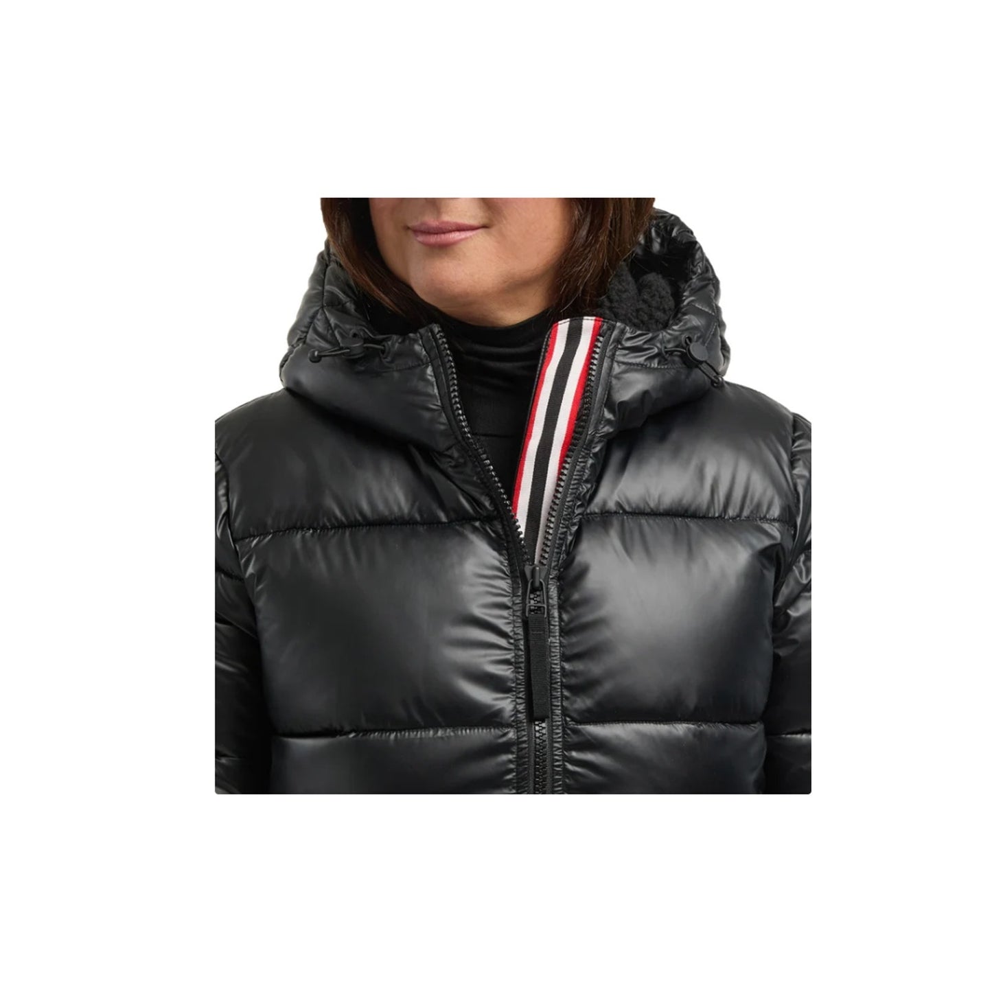 Hunter Women's Puffer Jacket Inner Fleece Trim Size Large