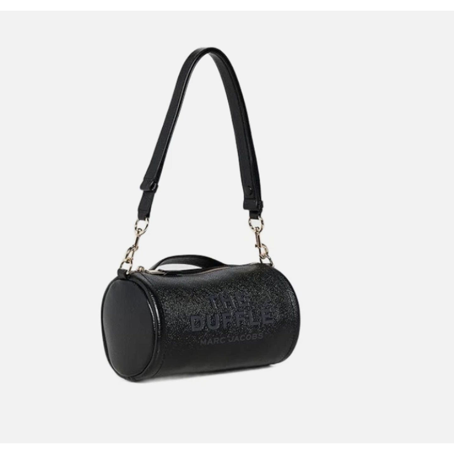 MARC JACOBS BLACK LEATHER W/ GOLD HARDWARE WOMENS DUFFLE BAG