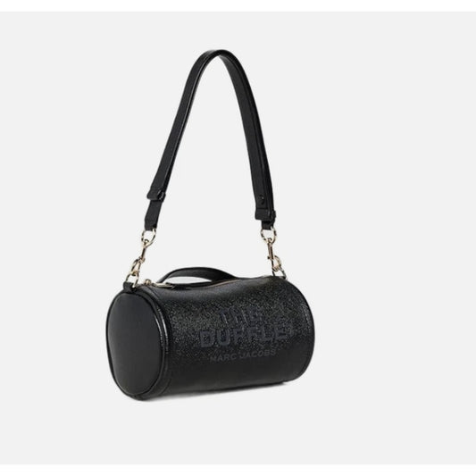 MARC JACOBS BLACK LEATHER W/ GOLD HARDWARE WOMENS DUFFLE BAG