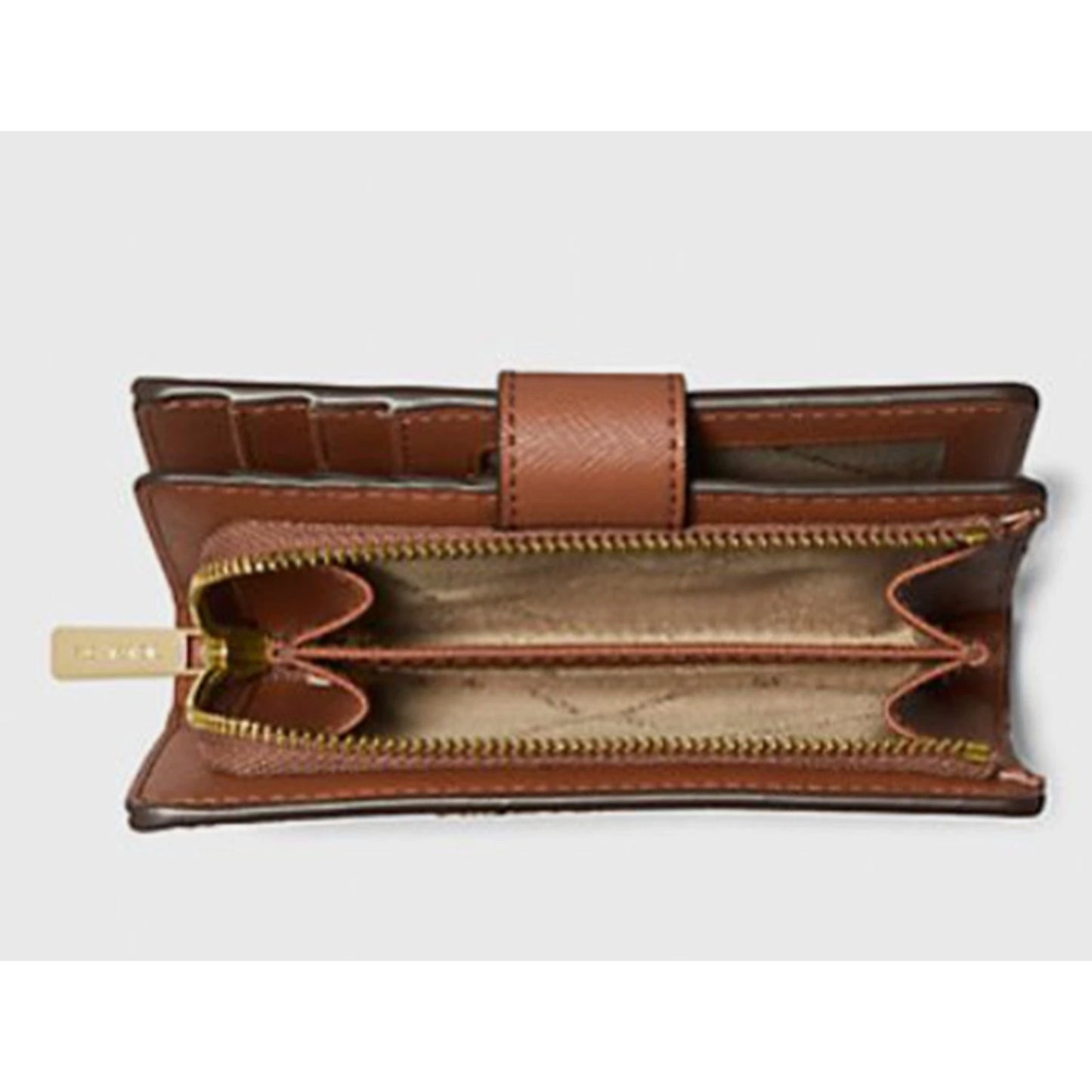 Michael Kors Medium Crossgrain Leather Wallet Luggage 35F7GTVF2L-230