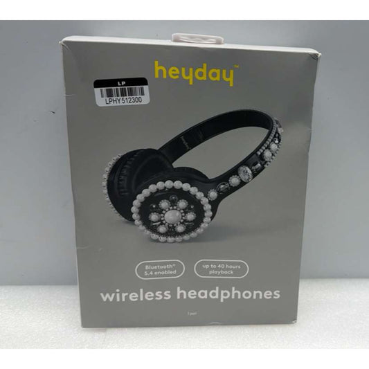 Heyday Embellishment Wireless Headphones Black With Jewels