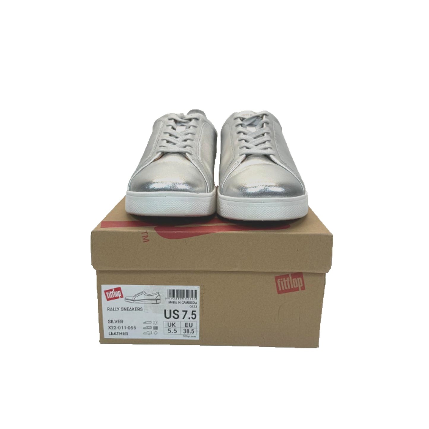FitFlop Rally Women's Shoes Silver 2 : 7.5 M (B), Leather