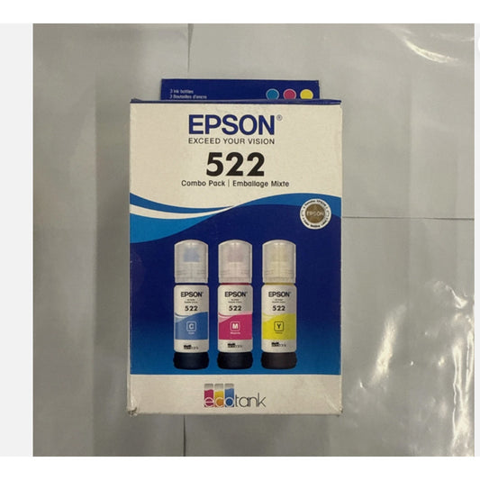 Epson T522 (T522520-S) Cyan/Magenta/Yellow Ink Cartridge, 010343942059