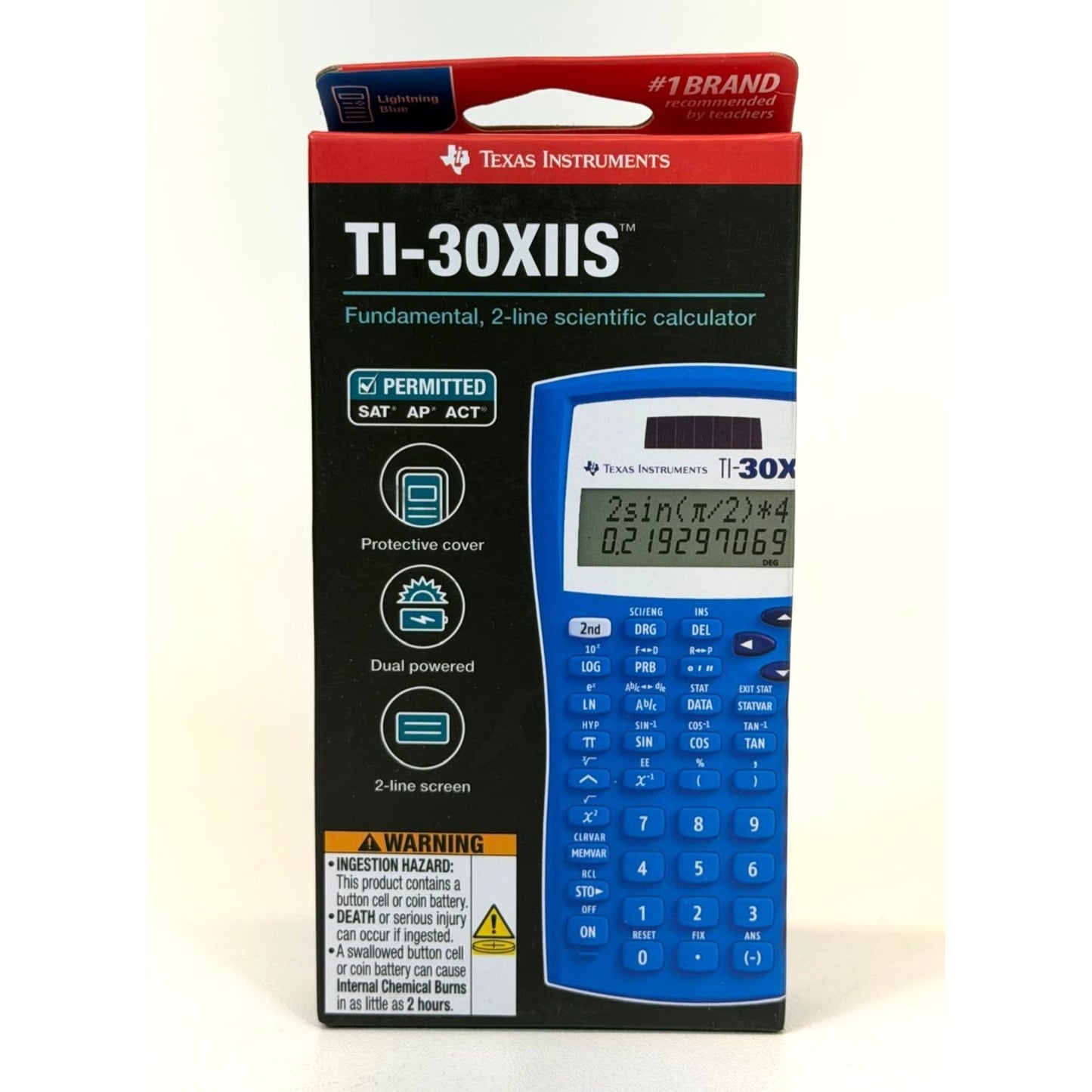 Texas Instruments 30XIIS Scientific Calculator Blue