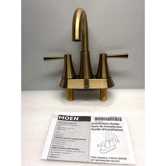 MOEN Ronan 84022BZG Widespread Bathroom Faucet Bronzed Gold