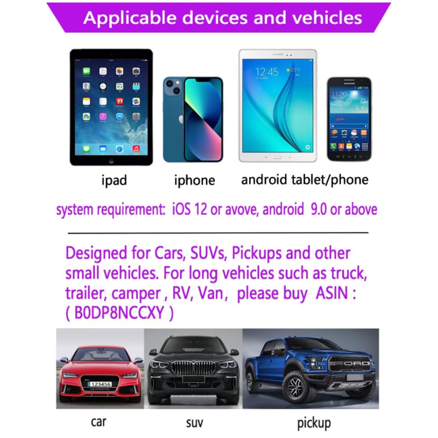 Wifi Backup Camera, Strong 5G WiFi HD1080P Clear Picture, Wide Angle Rear...