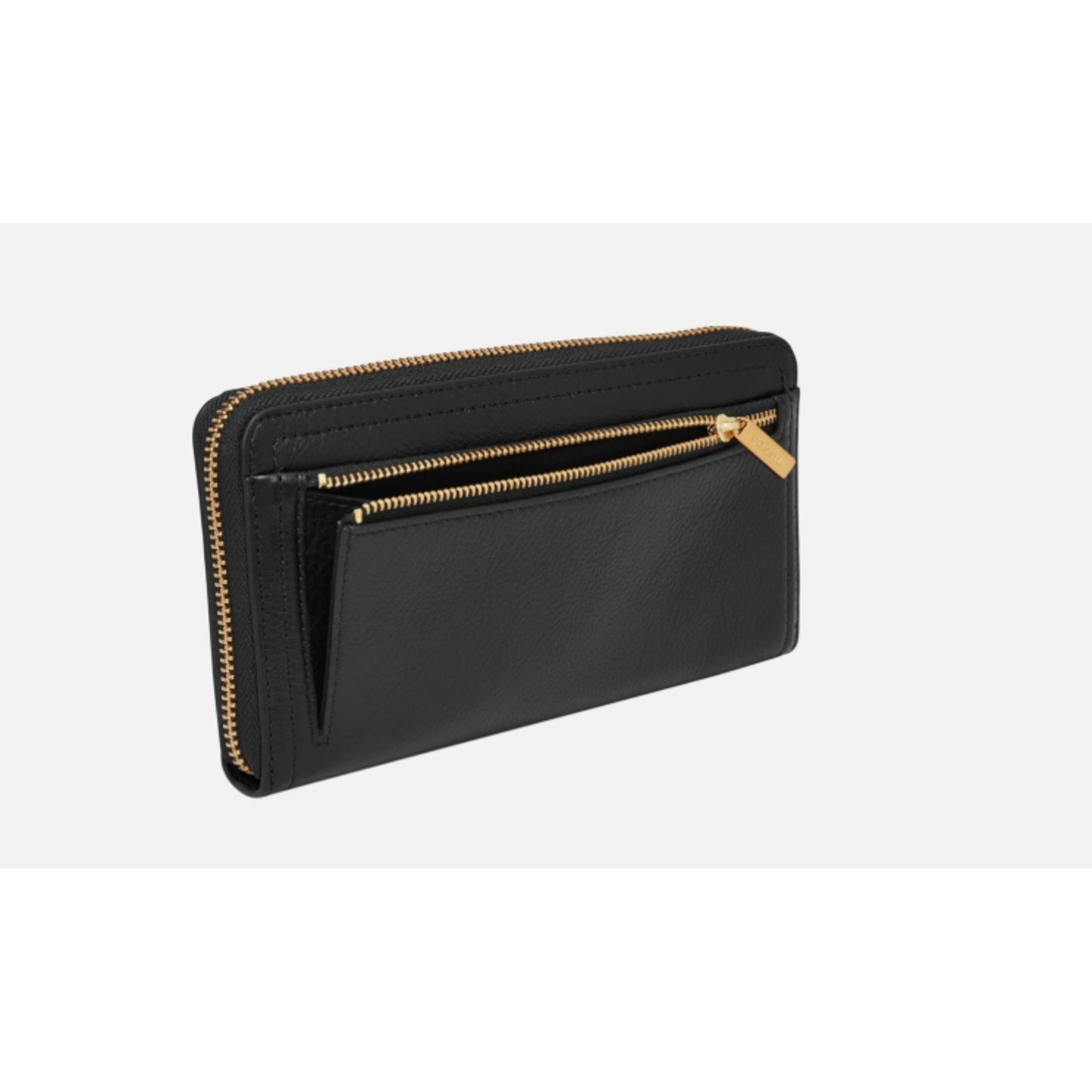 Fossil Women's Logan Leather RFID-Blocking Zip Around Clutch Wallet with Wristle
