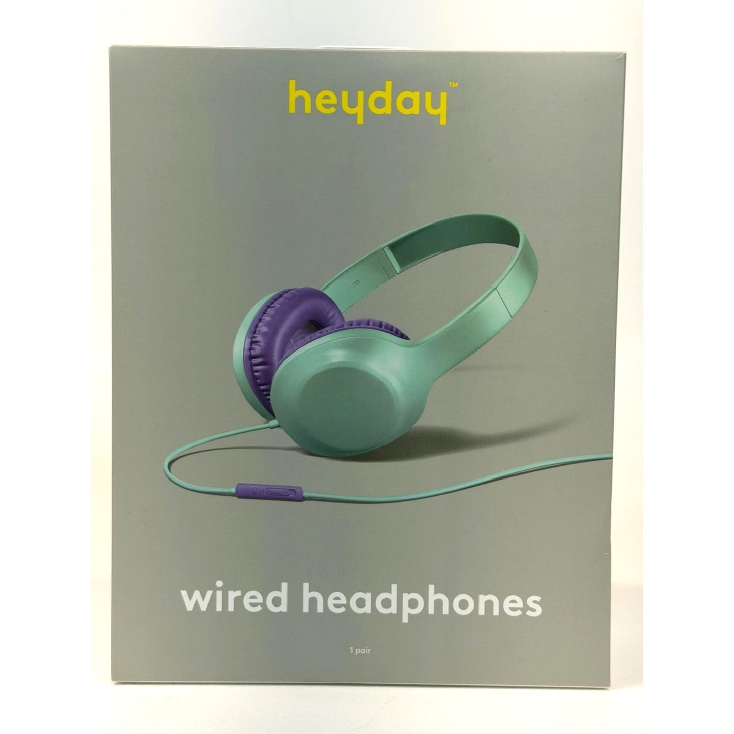 heyday Wired On-Ear Headphones Built-In Mic 3.5mm Jack Spring Teal
