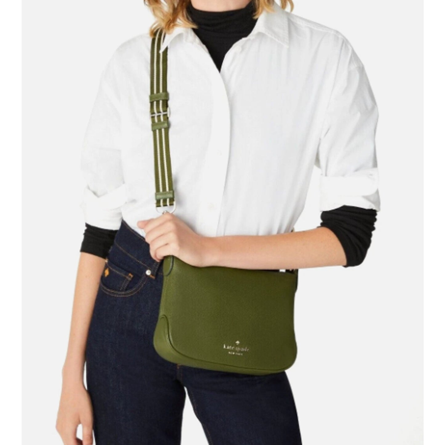 New Kate Spade Rosie Small Crossbody Pebbled Leather Enchanted Green