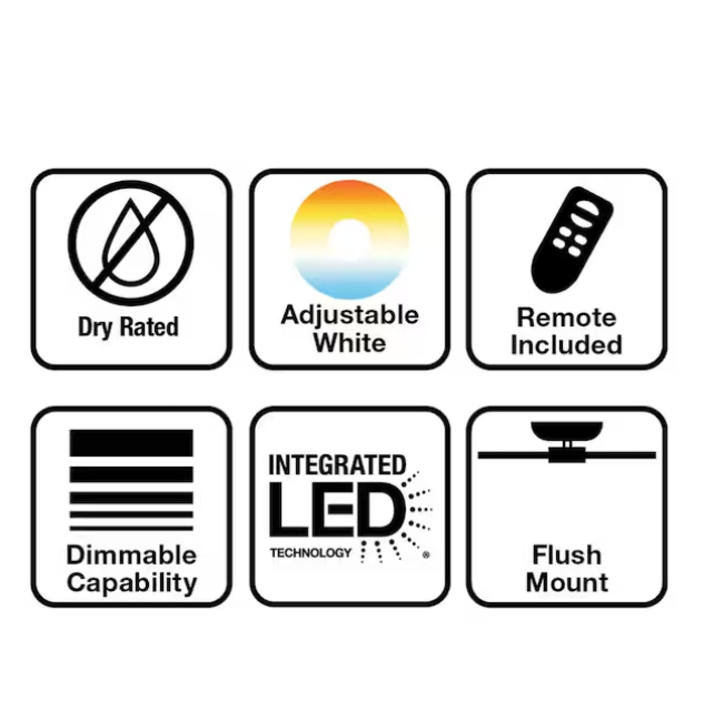 Ashby Park 52 in White Ceiling Fan Brushed Nickel LED Light Remote Control