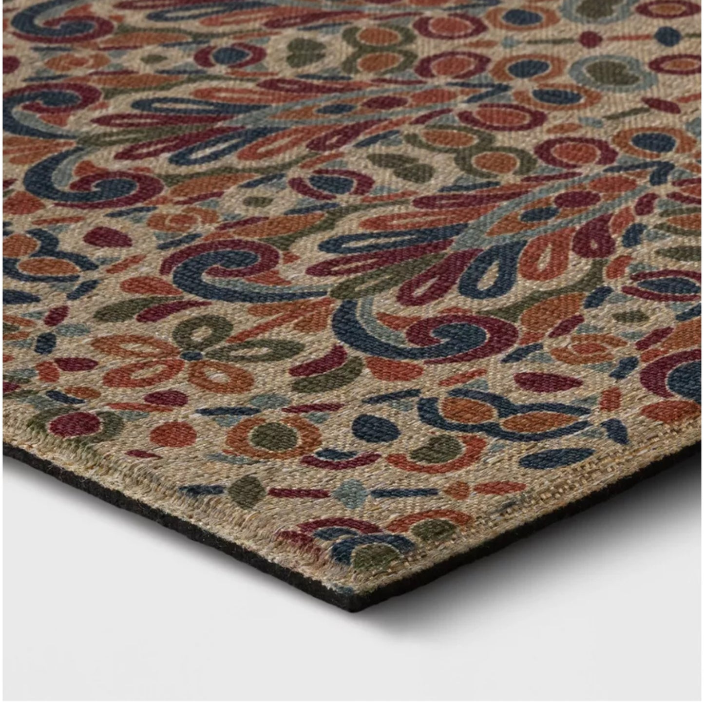 2'x3' Driftwood Medallion Half Round Doormat Beige - Threshold™: Outdoor Rubber