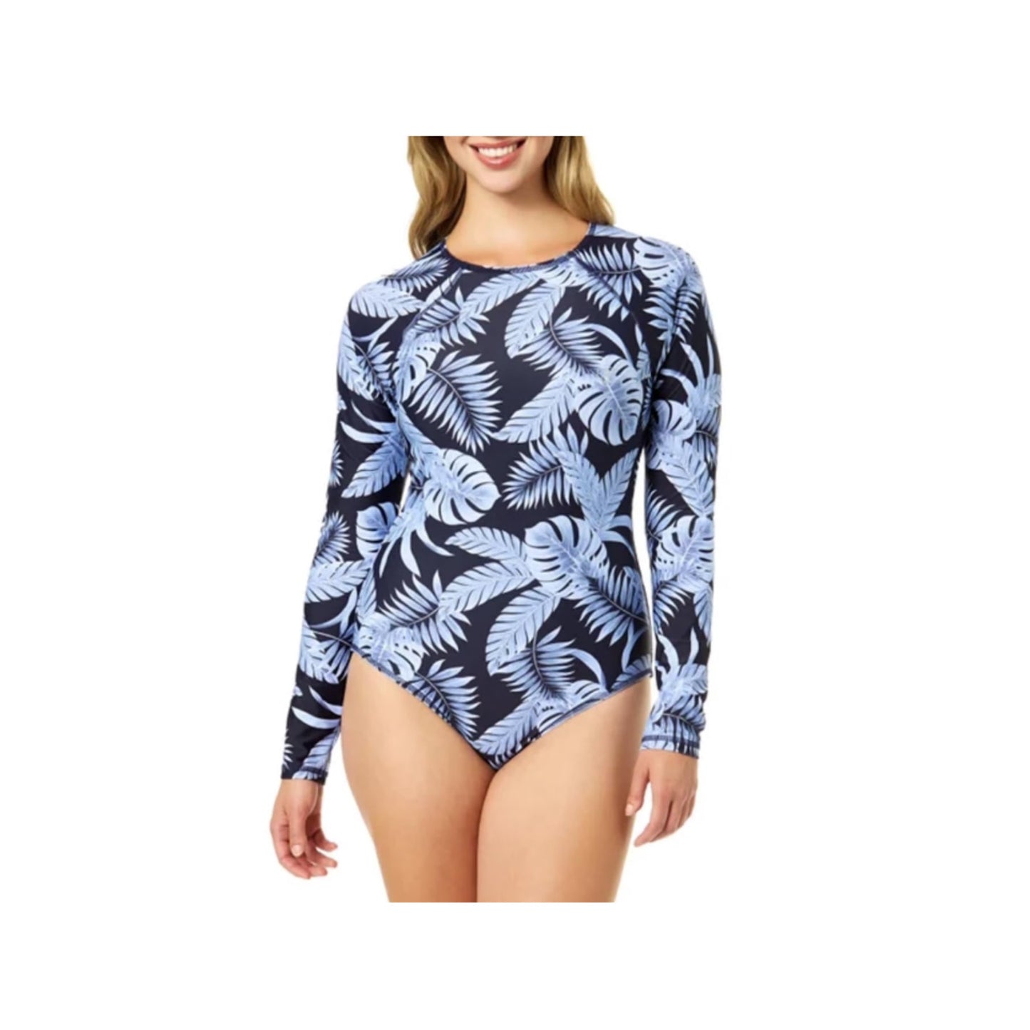 Hurley Women's UPF 50+ Stretch Long Sleeve One Piece Swimsuit Size XS