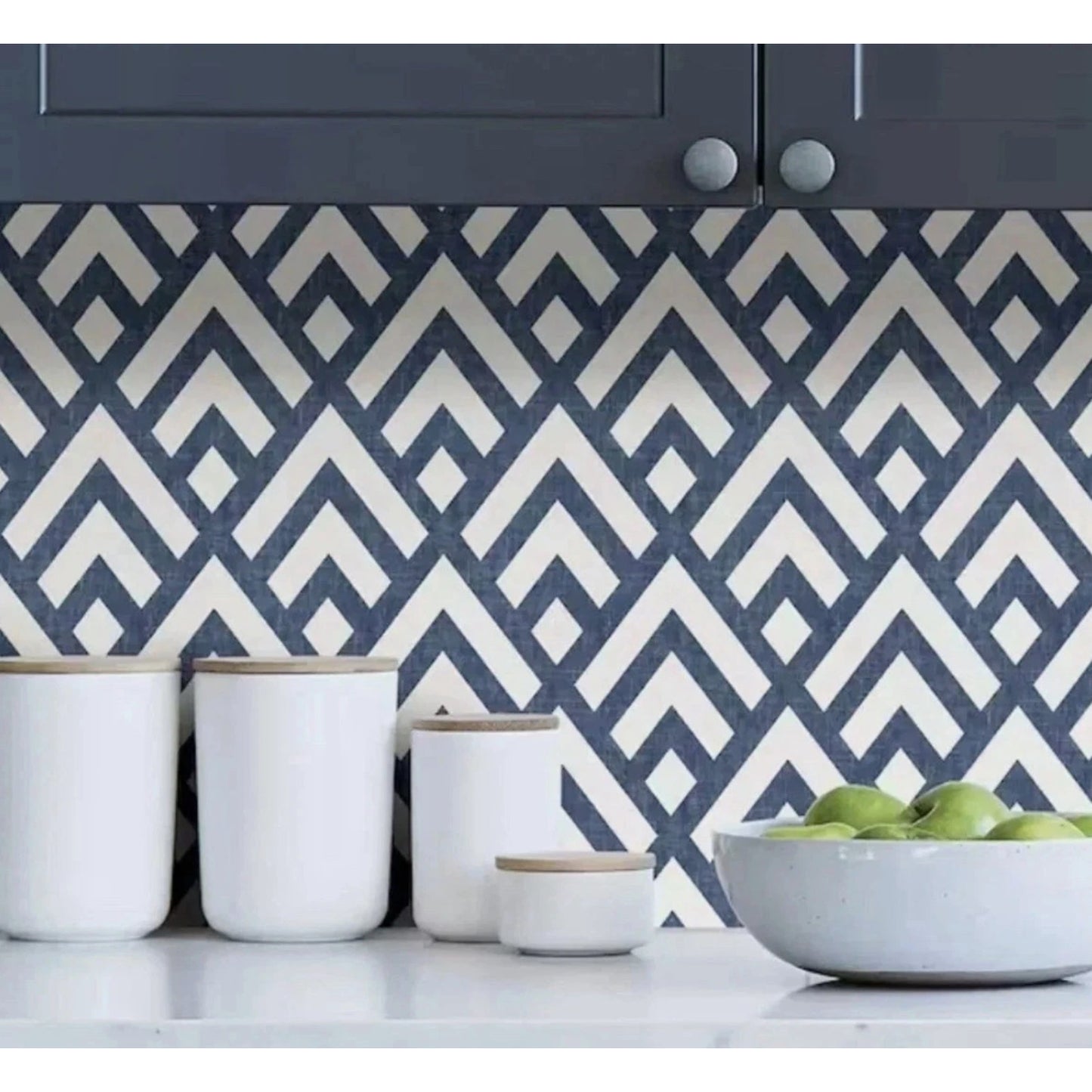 NuWallpaper Kanoko Navy Vinyl Peel & Stick Wallpaper (123 Sq. Ft.)