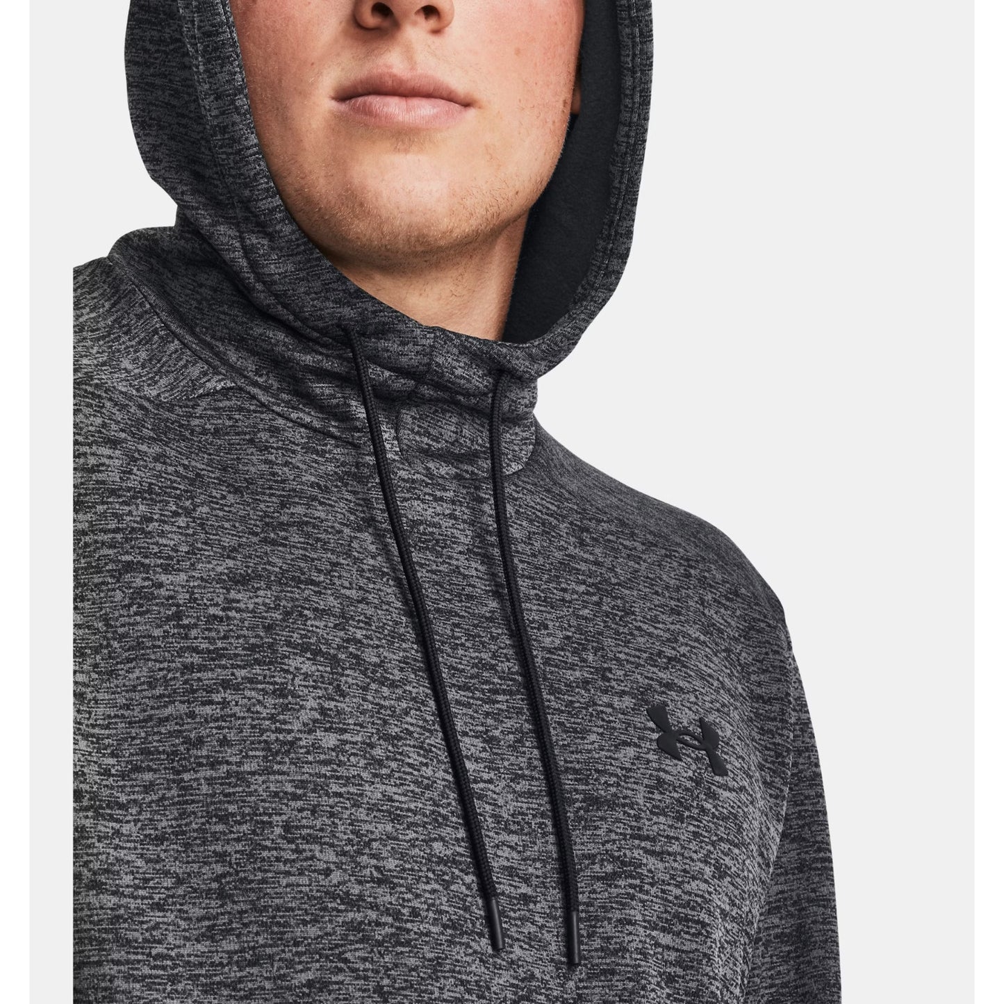 Under Armour Men's Armour Fleece Twist Hoodie (Size XL) Black/Black, Polyester