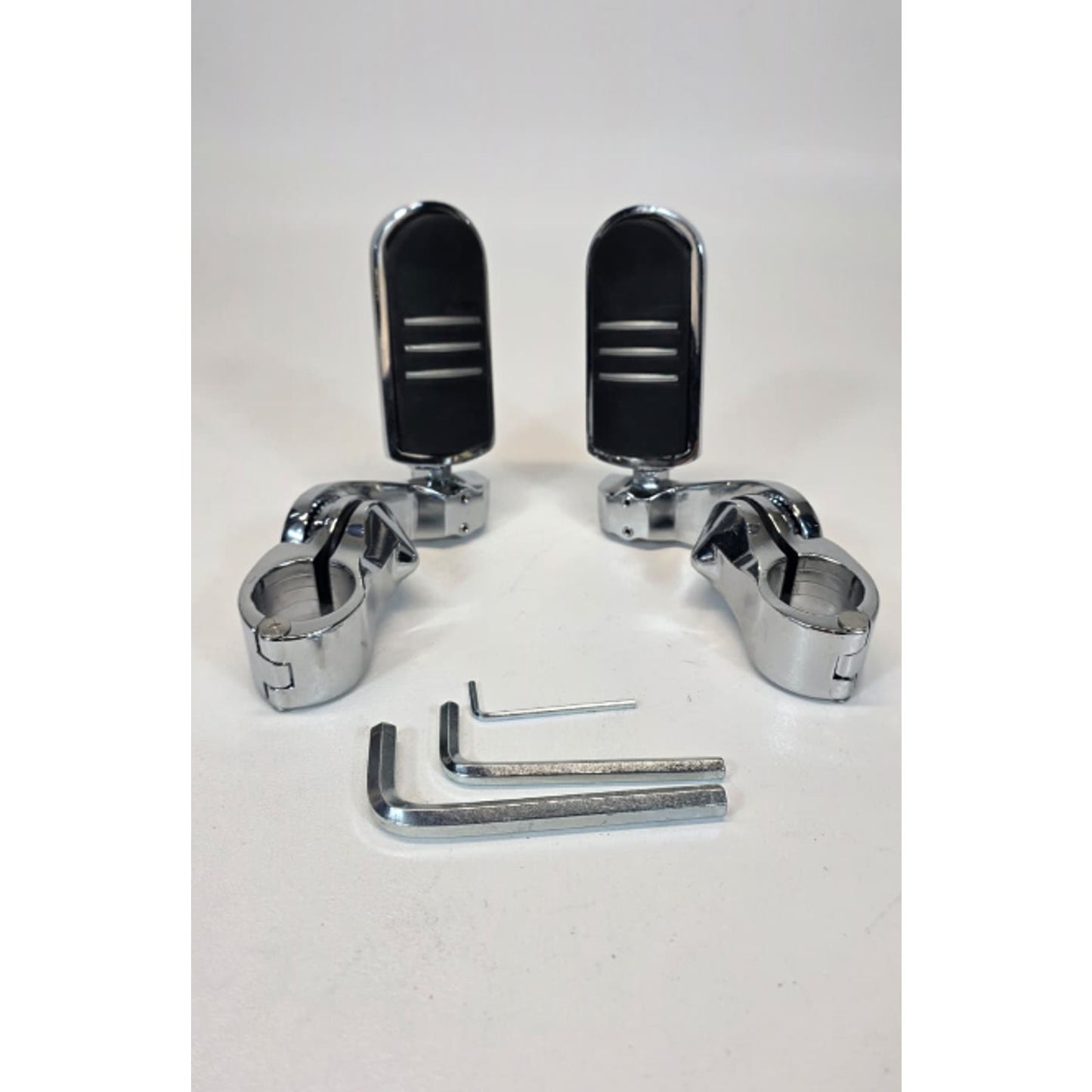 Motorcycle Highway Pegs Crash Bar Adjustable Foot Peg Compatible with Softail...