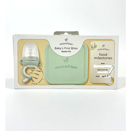 Moss & Fawn Baby First Bites Bundle - Silicone Frozen Milk Popsicle Kit Green