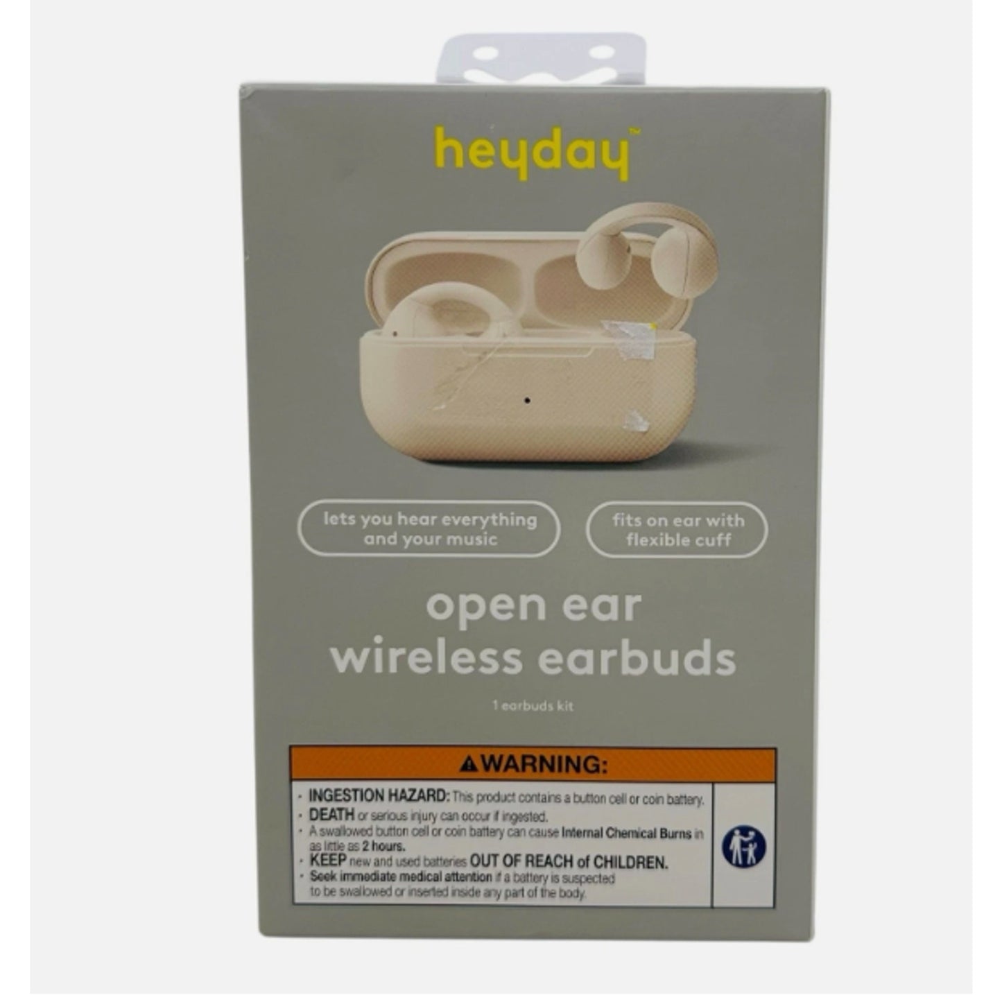 Heyday Open Ear Wireless Earbuds Bluetooth Stone White, 198850385078