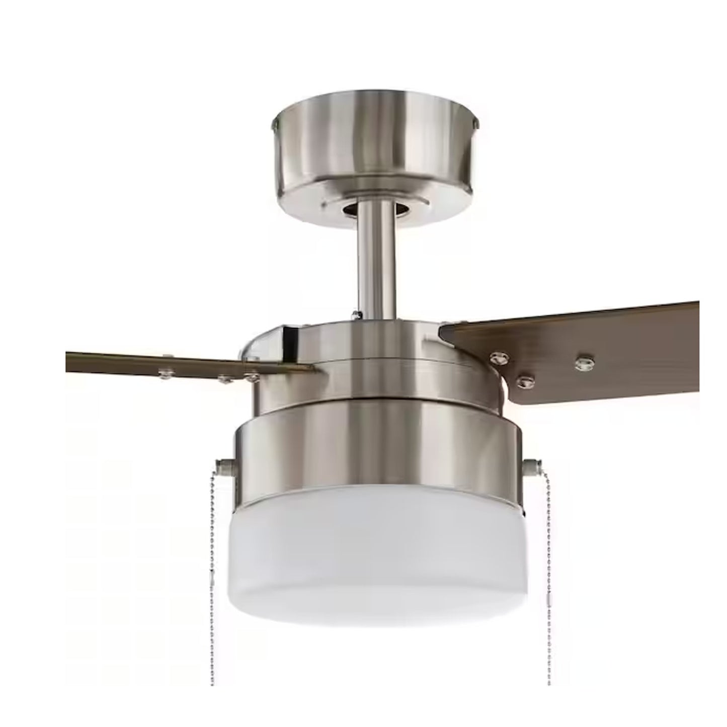 Montgomery II 44 in. Indoor Brushed Nickel Ceiling Fan with Light Kit