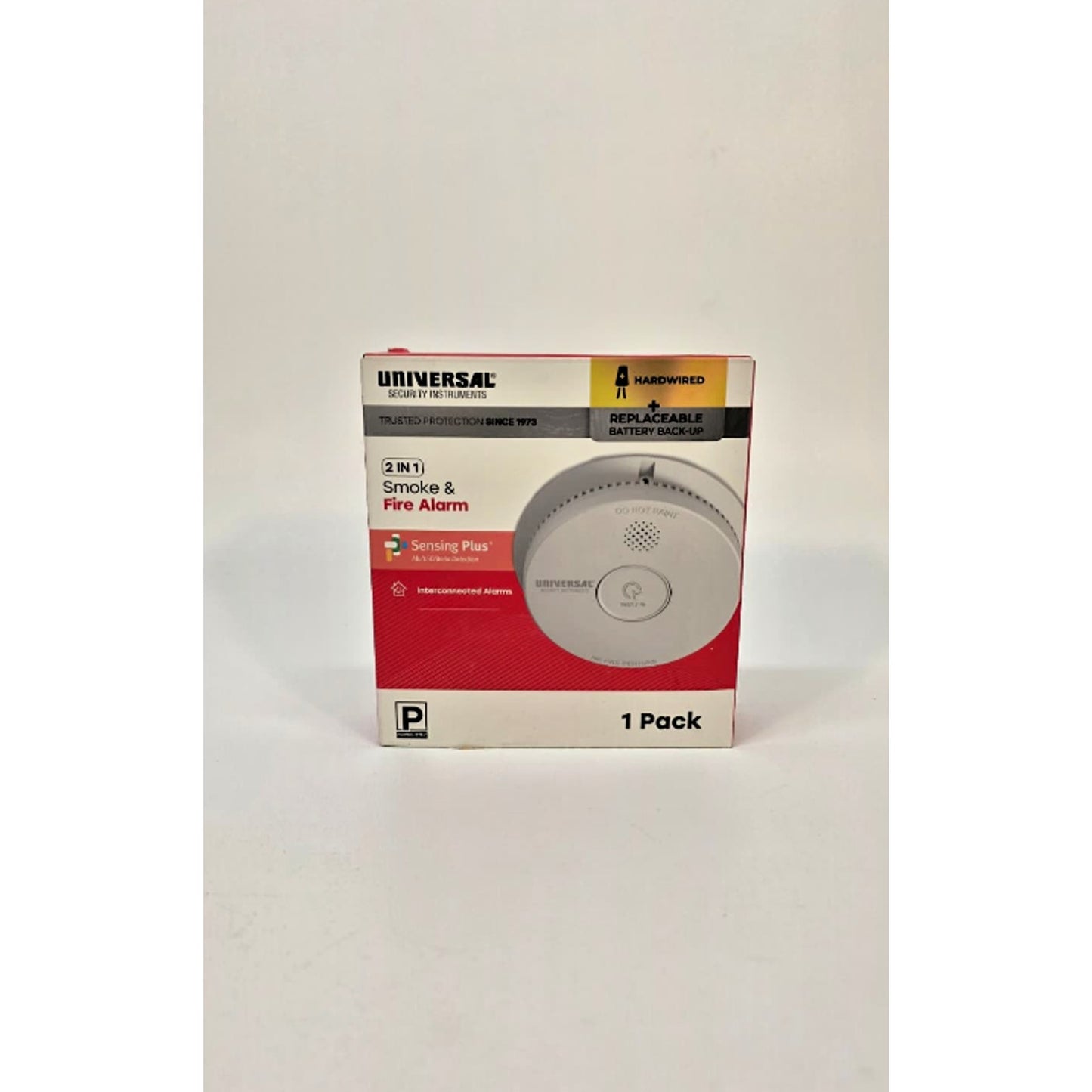 USI Hardwired and 1-Year Battery Backup Smoke Detector with Photoelectric Sensor