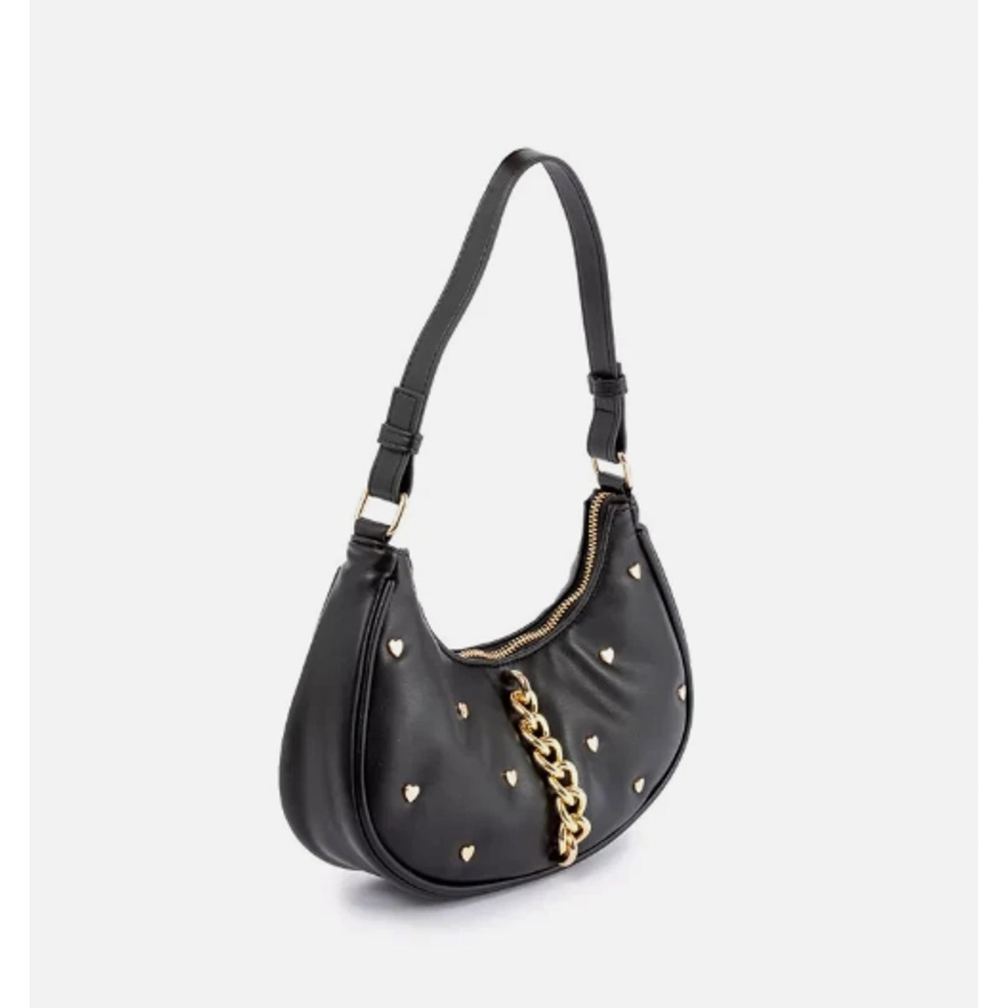 Skinnydip London Women's Keily Heart Stud Shoulder Bag Black Gold