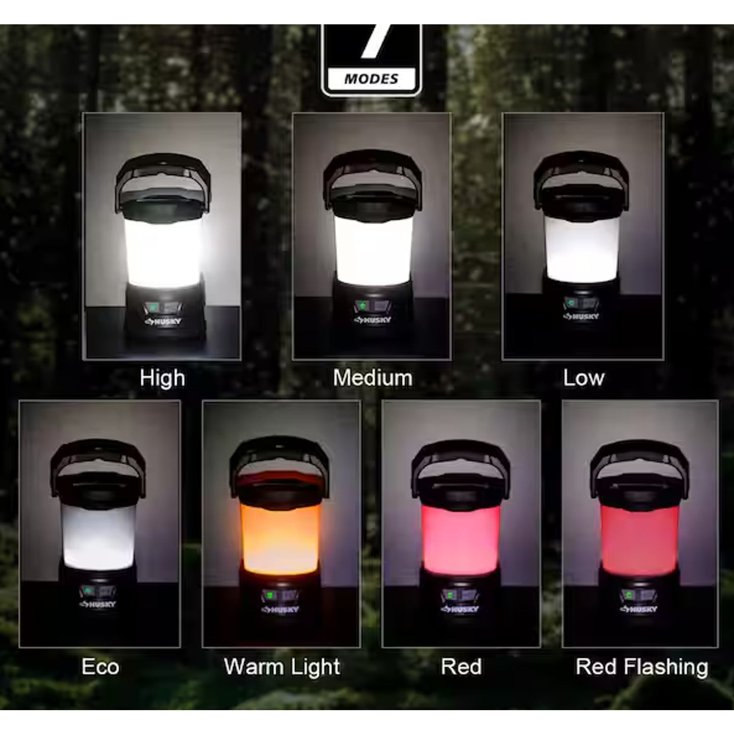 Husky 2200 Lumens Hybrid Power Dimmable Lantern (Model 91390)