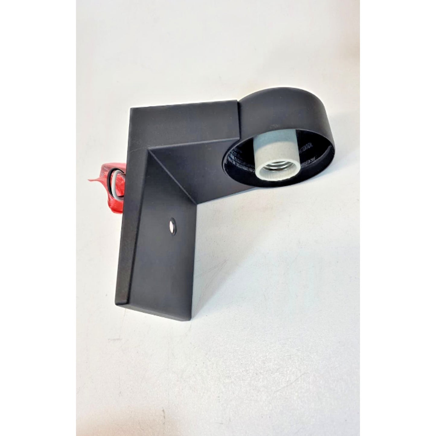 Outdoor Hardwired Wall Lantern Sconce with White Glass Black 7" 4800 BK