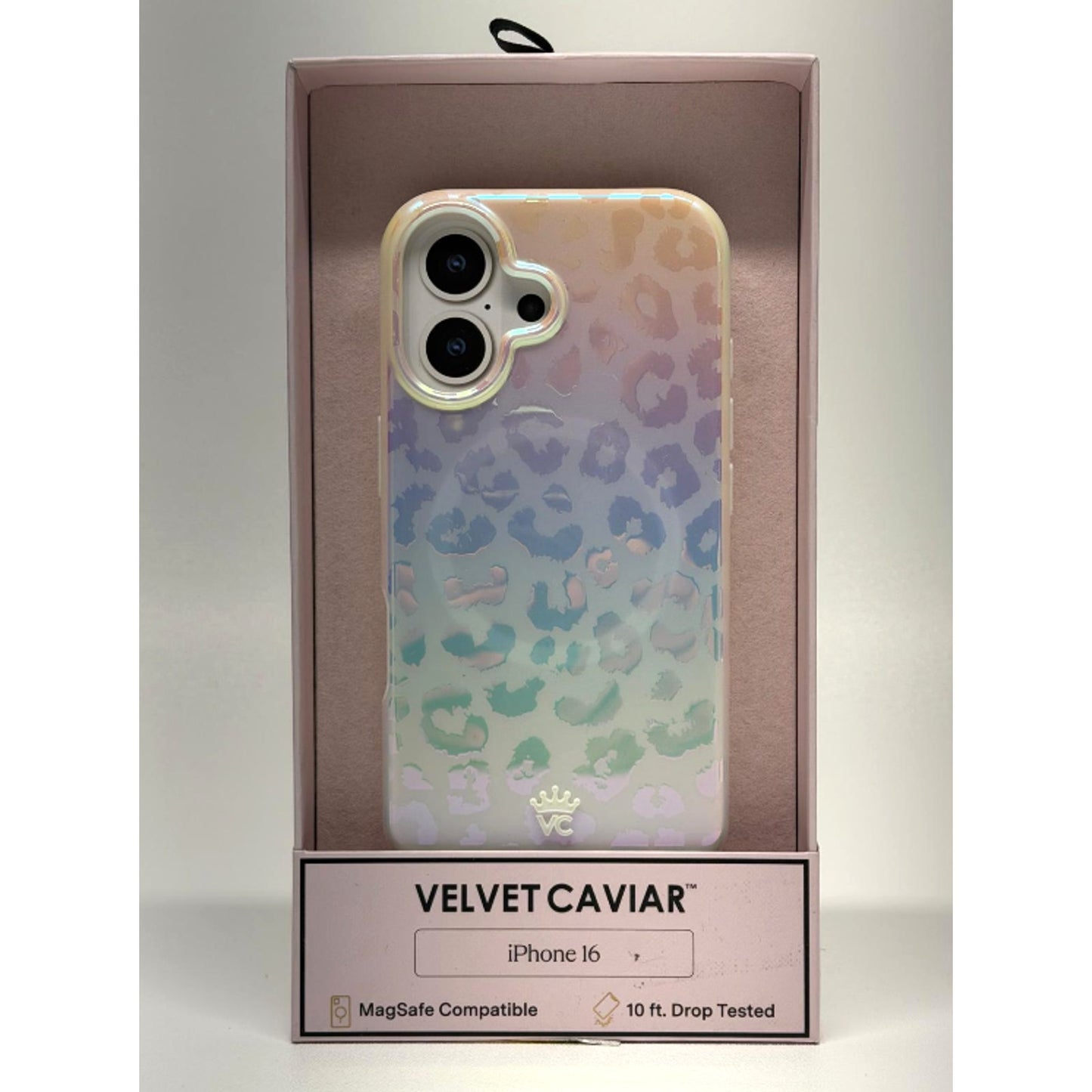VELVET CAVIAR - Magsafe Case for Apple iPhone 16 - White Opal Leopard