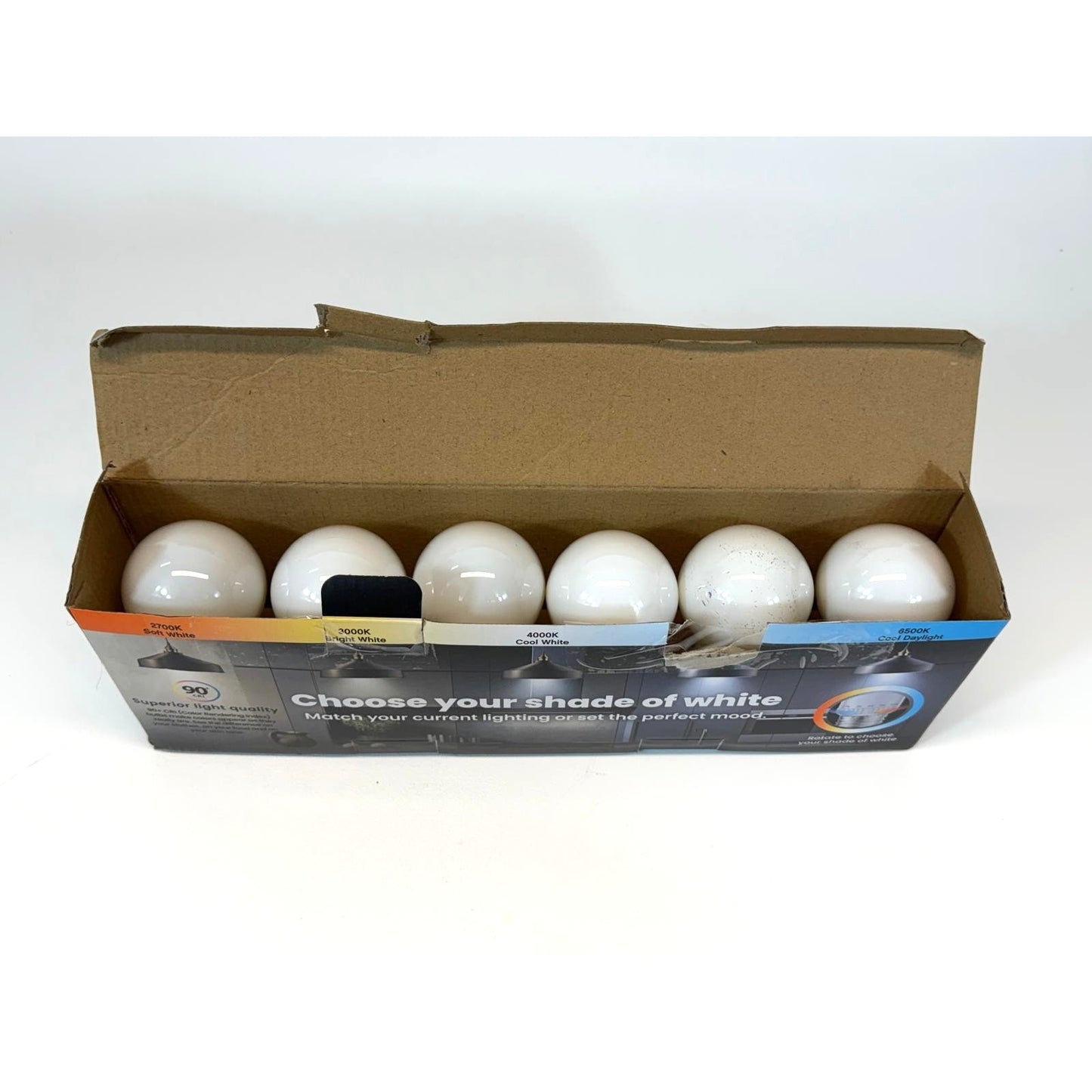 Feit Classic Glass Design 60w Selectable Color Light Bulbs -6 Pack OB
