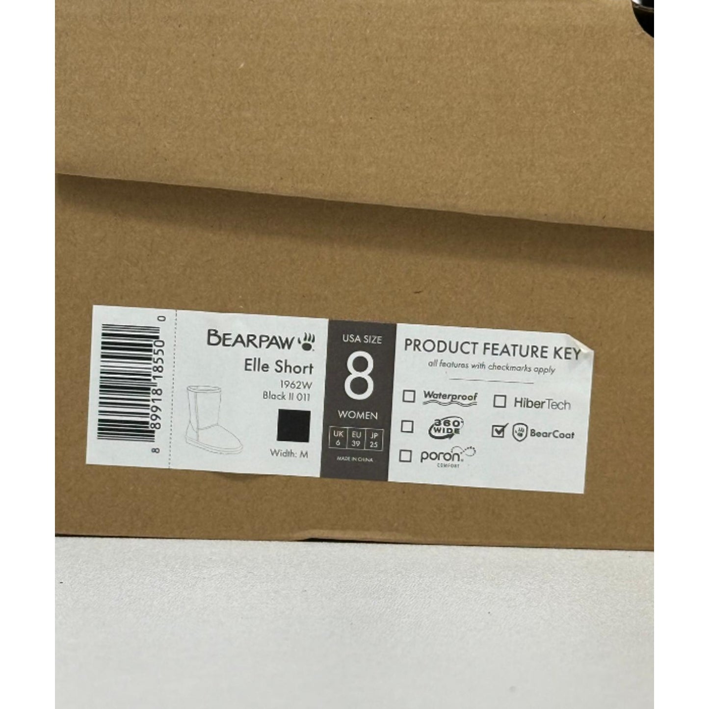 Bearpaw Elle Short - Women's Snow Boot - 1962w Black - 8 Medium