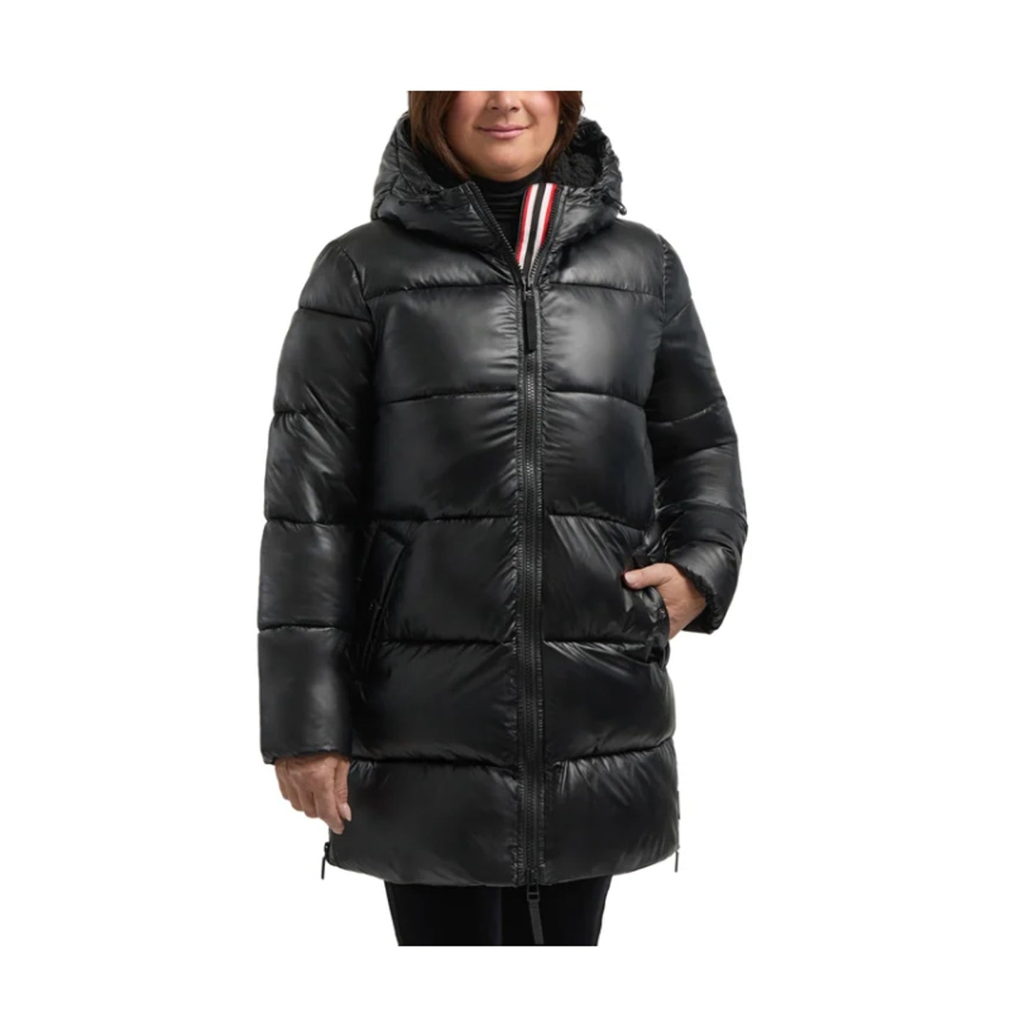 Hunter Women's Puffer Jacket Inner Fleece Trim Size Large