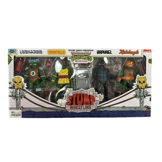 NECA Teenage Mutant Ninja Turtles Cartoon Stump Wrestling Turtles 7" - 4pk