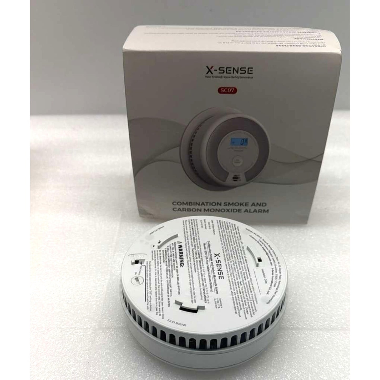 X-SENSE SC07 Smoke & CO Alarm ETL Listed 10-Year Sealed Battery LCD Home Safety