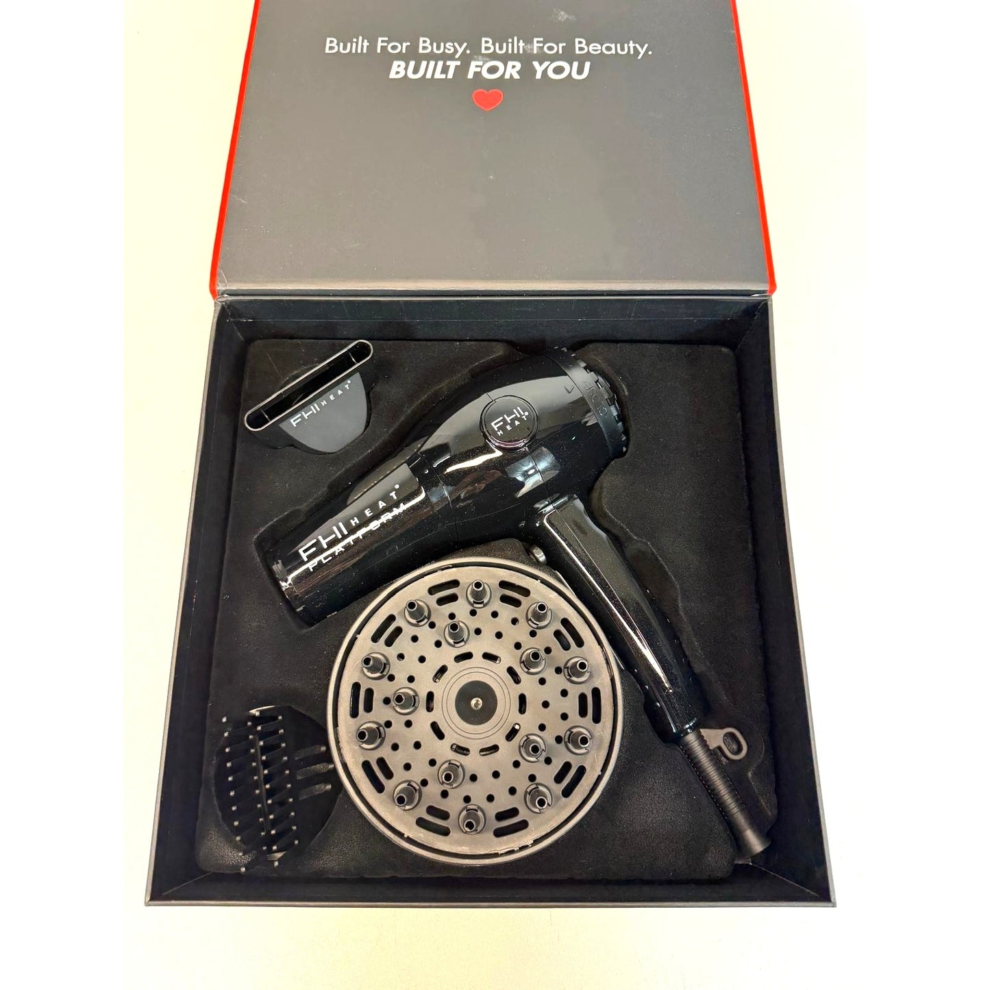 FHI Heat Platform 1900 Tourmaline Ceramic Nano Lite Hair Dryer - 3 Attachments