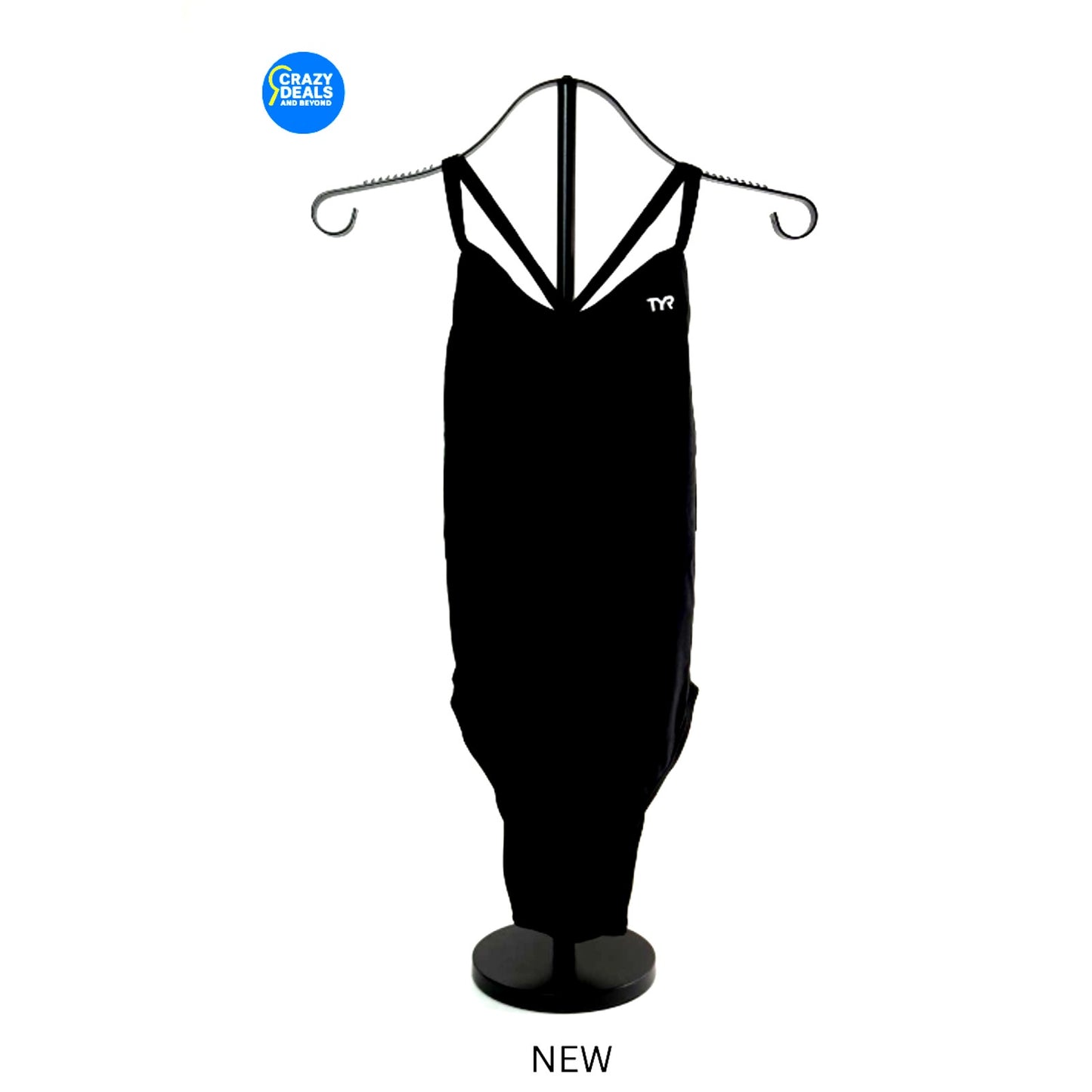 TYR Womens Tyreco Solid Diamondback Swimsuit, Black, L/36 NWT