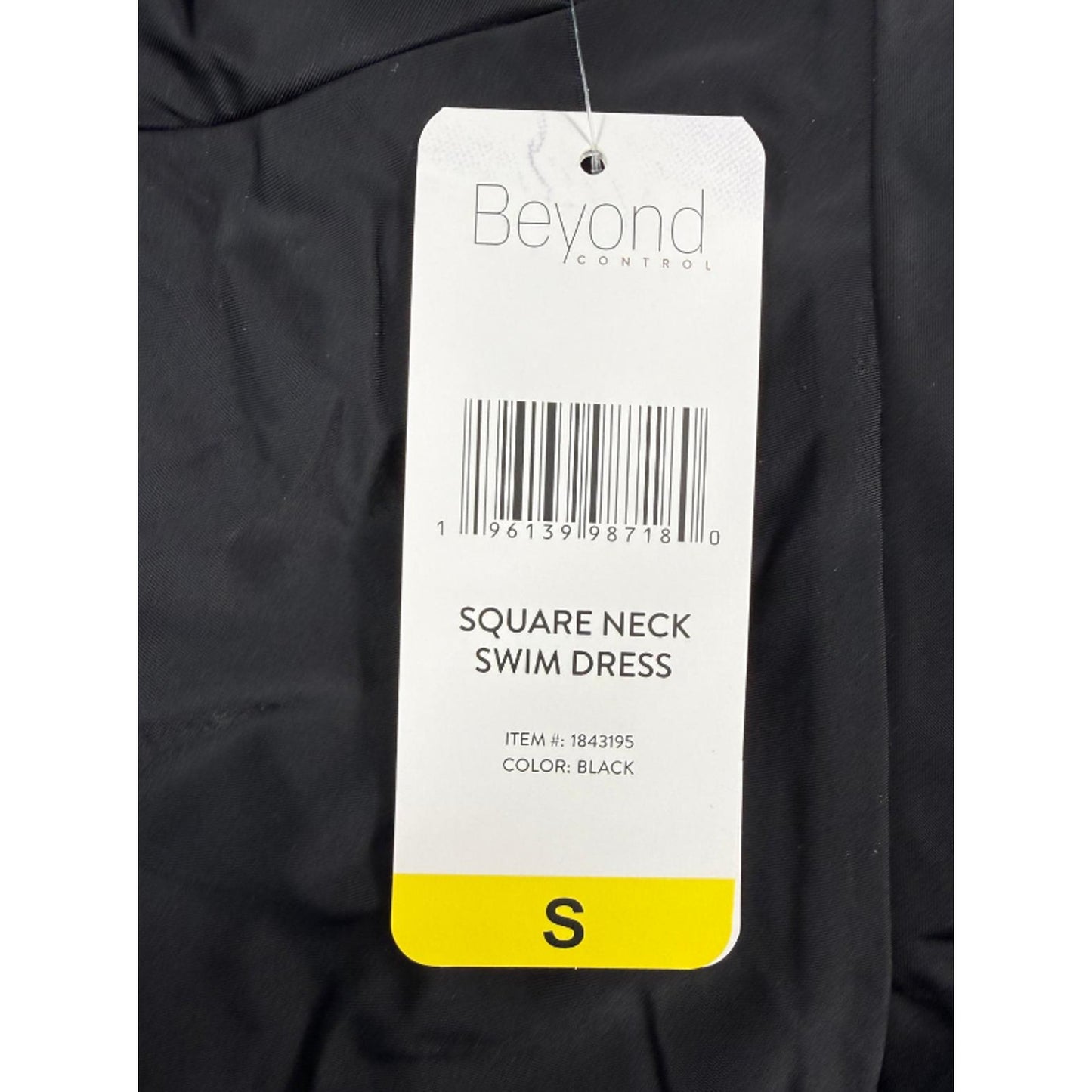 Beyond Control Womens Swim Dress UPF 50 Tummy Control Adjustable Straps, Black S