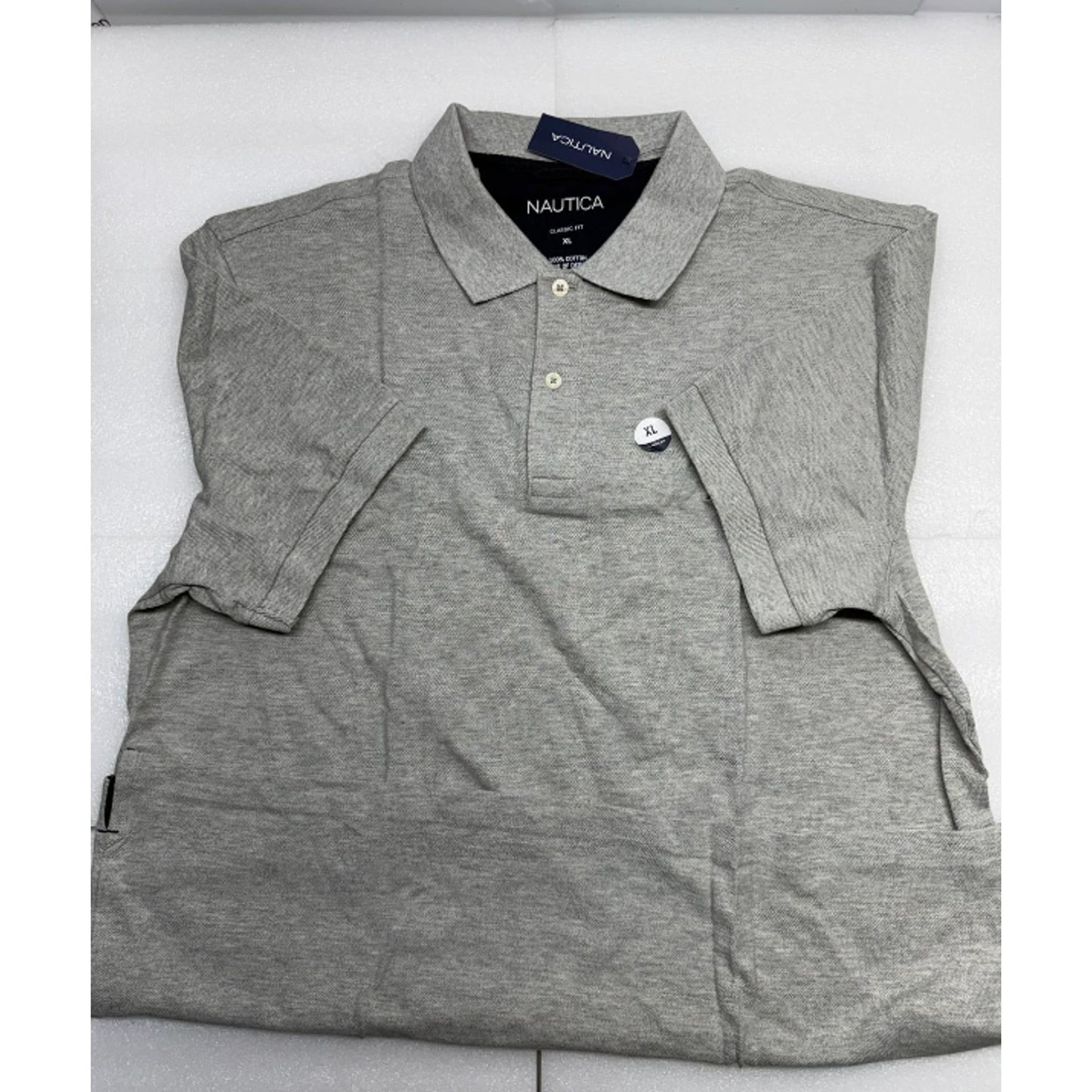 Nautica Men's Short Sleeve Solid Cotton Pique Polo Shirt XL