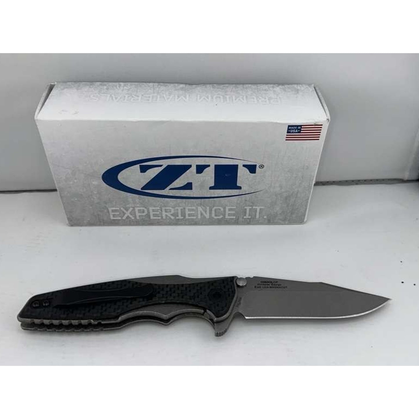 DISCONTINUED ZT HINDERER 0393 GLCF TITANUM & CF FLIPPER