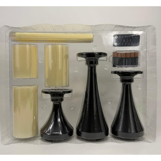 Fusion Tapers, Pillars, Holders and Remote, 9-piece Set