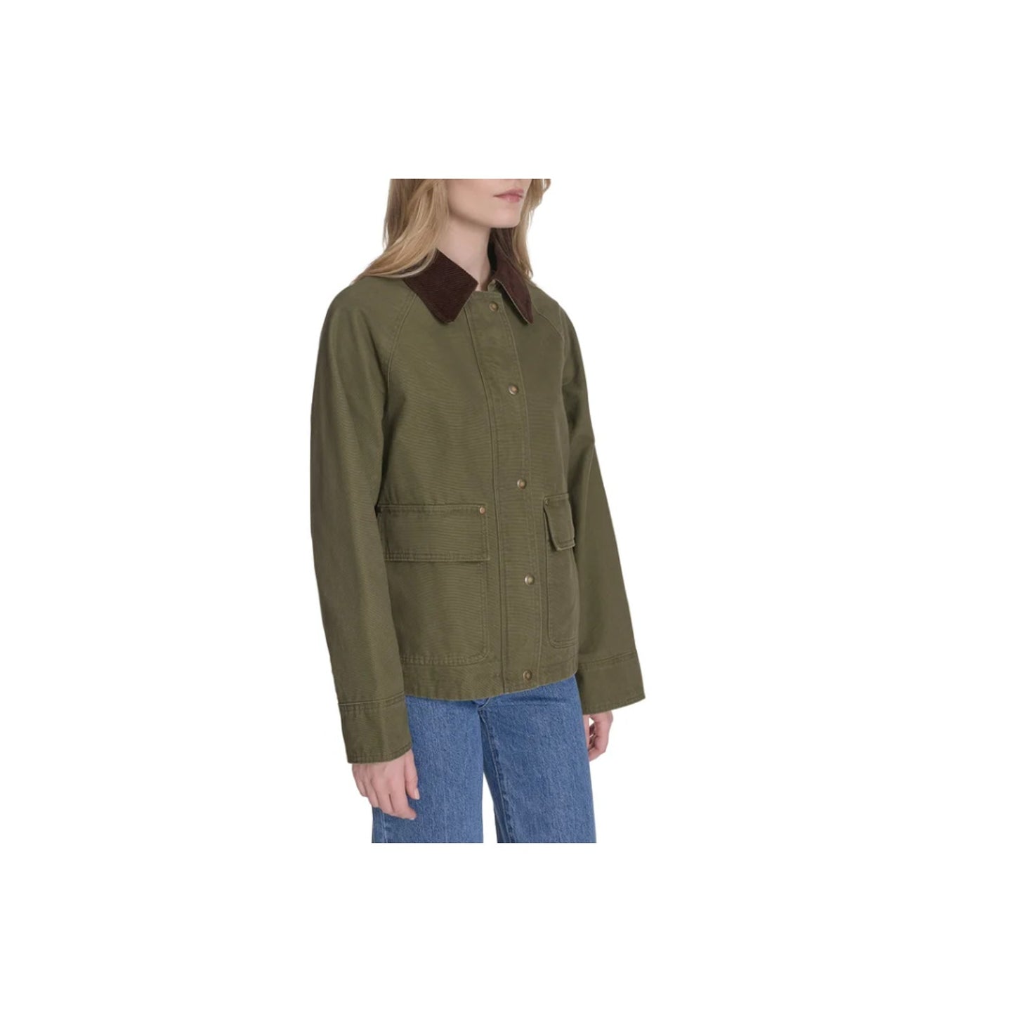 Levi's Women's Standard fit Canvas Jacket, Green Olive Size M
