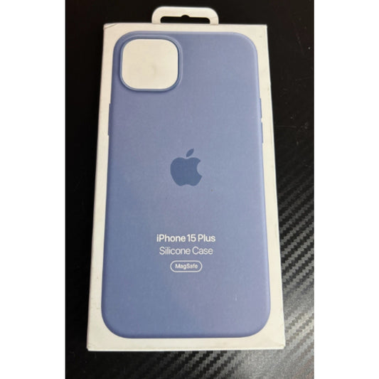 Apple iPhone 15 Plus Silicone Case with MagSafe Winter Blue New 194253939757