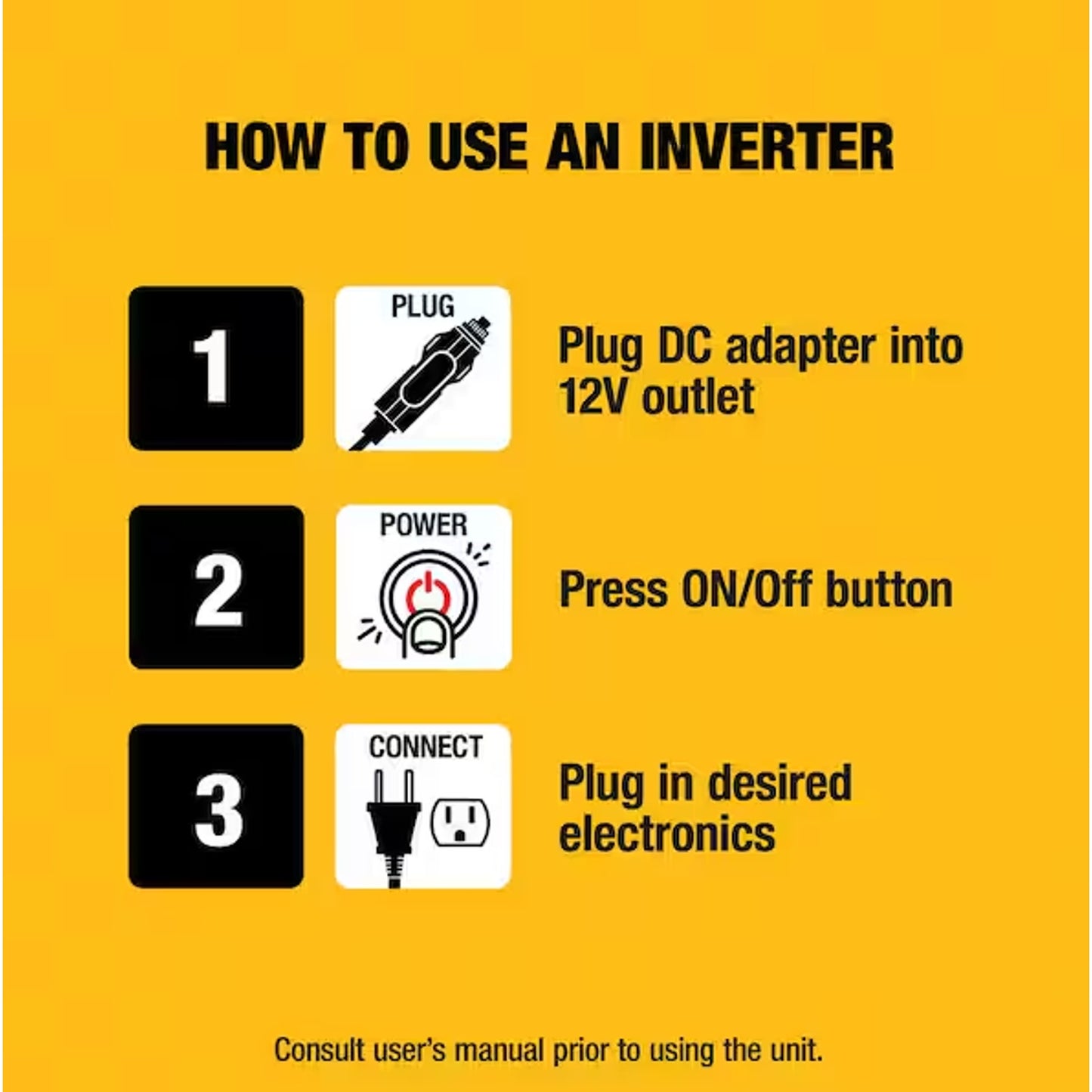 DEWALT 140-Watt Portable Car Power Inverter with Dual USB Ports