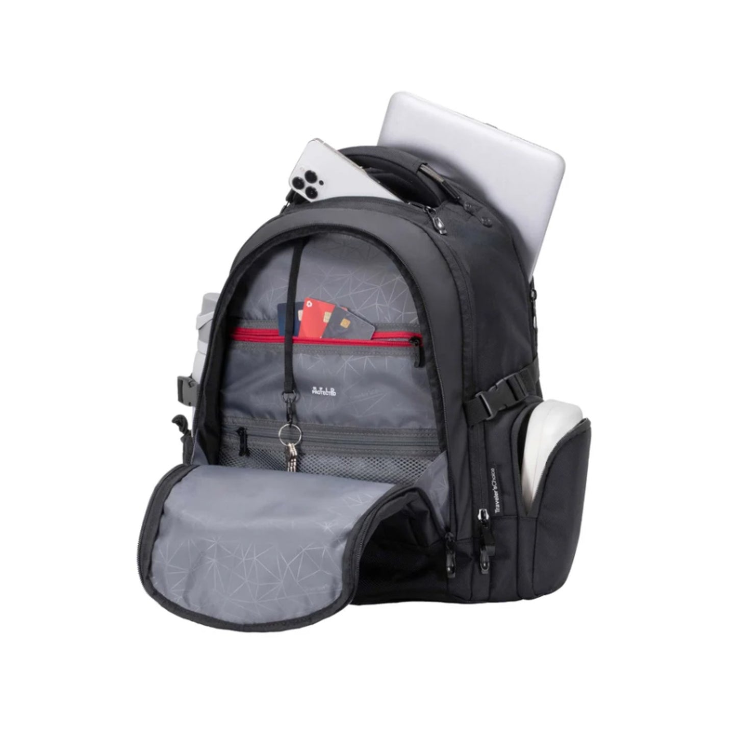 Traveler’s Choice 19" Direct Multi-Pocket Laptop Backpack